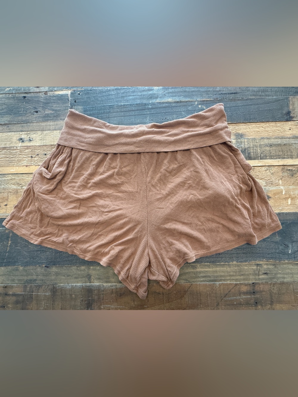 aerie Ribbed Fold-Over Waist boxer shorts